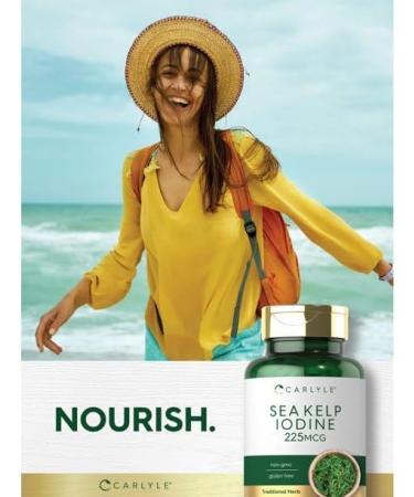 IKJ Sea Kelp Iodine Supplement | 225mcg | 500 Tablets - Natural Traditional Herb - Buy Online on GoSupps.com