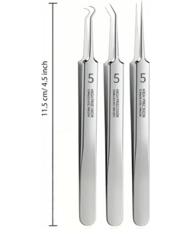 Usiveinborn Blackhead Remover Usiveinborn Tweezers Usiveinborn Facial Blackhead Remover Tool Usiveinborn Professional Stainless Steel Facial Blackhead Remover Tweezers (C-8pc) - Buy Online on GoSupps.com