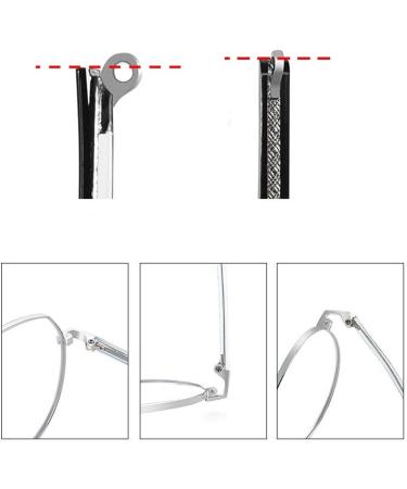 Rijpex Glasses Tape & Ear Iron Holder - Transparent Blue Metal Bracket Arms - Durable Repair Parts (1 Pair) - International Shipping Available - Buy Online on GoSupps.com