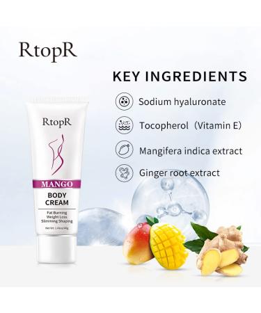 RtopR Mango Anti Cellulite Slimming Cream - Fat Burning & Weight Loss Formula - Buy Online on GoSupps.com