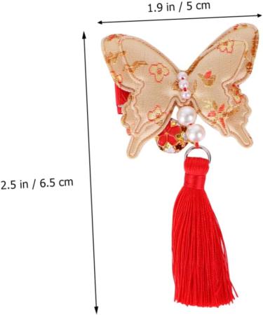 ibasenice 1 Pair Japanese-style Hairpin Tassels Barrettes Party Hair Clip Girl Barrettes Clip Kids Hair Side Clip Chinese New Year Hair Clips New Year Bobby Pin Filler Child Hanfu - Buy Online on GoSupps.com