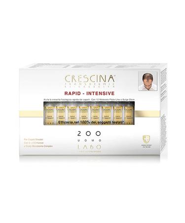 LABO Crescina Transdermic RAPID-INTENSIVE Hair Growth Treatment 200 Man 20 Ampoules