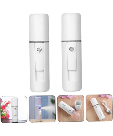 AUTSUPPL 2pcs Spray Meter Handhold Facial Mister Mini Face Humidifier Women Face Steamer Plastic White - Buy Online on GoSupps.com