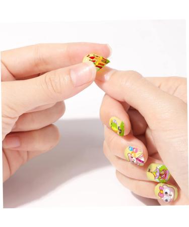 FRCOLOR 1 Set Children's Nail Art Toys Nail Polish Kit Kids Nail Tip Girls Nail Art Toys Nails Diy Activity Kit Age 8-12 Nail Kids Nail Sticker Kids Fake Nail Kit Manual Paper Nail Set 3d - Buy Online on GoSupps.com