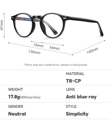 LIGOES TR90 Round Cat Eye Anti Blue Light Glasses for Women & Men - Retro Leopard Eyewear Frame - Buy Online on GoSupps.com