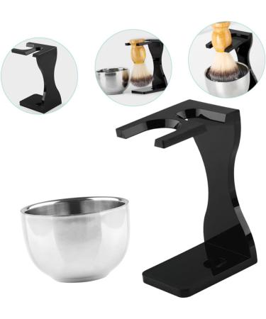 Angoily Men's Shaving Set - 2 Sets of Rustproof Steel Razor Holders Acrylic Brush Stand & Gifts for Him - Buy Online on GoSupps.com