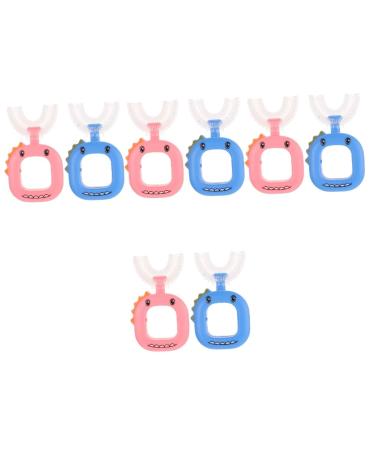 Clispeed 8 STK U-shaped toothbrush for children household Children's toothbrush Home tools toothbrushes for children Adorable children's toothbrush portable toothbrush made of silicone manual accessories