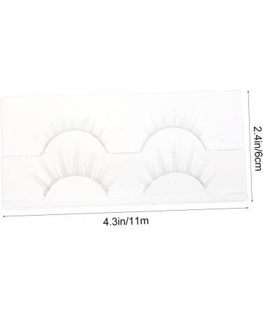 Beavorty 2 Pairs White False Eyelashes Natural Eyelashes Fake Eyelash White Eyelashes Wispy Fluffy Eyelashes Fake Lashes Natural Women False Eyelashes Miss Hand Made Chemical Fiber Decorate - Buy Online on GoSupps.com