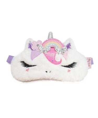 OMG! Accessories Miss Gwen Rainbow Crown Plush Sleep Mask White
