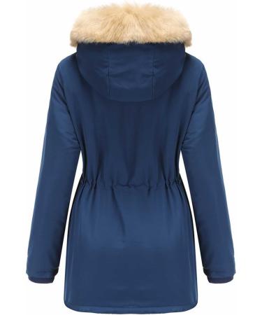 Warm Women s Winter Coat - Quilted Long Hooded Buffer Jacket | XXL to 4XL | Light Blue Transition Coat - Buy Online on GoSupps.com