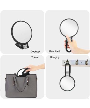 CLSEVXY Double Sided Handheld Mirror 1X 15X Magnification - Travel Friendly - Adjustable Rotation Pedestal - Vanity Makeup Desk Mirror - Buy Online on GoSupps.com