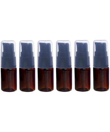 12Pcs 10ml/0.34oz Brown Lotion Pump Bottle with Black Press Pump Head Empty Refillable Makeup Cosmetic Toiletries Liquid Container Dispenser for Emulsion Body Wash Shampoo - Buy Online on GoSupps.com