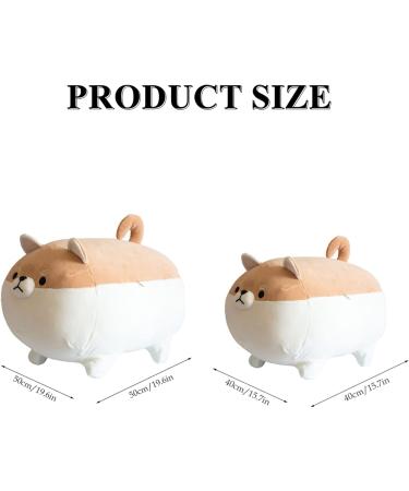 Aliangting 50cm Stuffed Animal Shiba Inu Plush Pillow - Cute Soft Corgi Dog Toy for Kids - Brown 19.7 - Buy Online on GoSupps.com