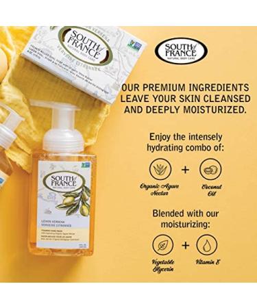 South of France Lemon Verbena Foaming Hand Soap 8oz - Pack of 3 Bottles - Natural Body Care - Buy Online on GoSupps.com