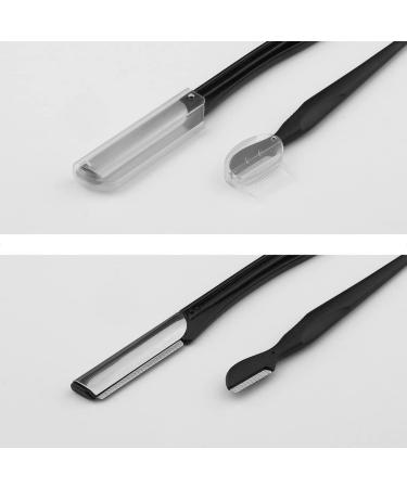 8-Part Eyebrow Trimmer Set - Includes Epilator Tweezers Scissors Knives Brush Pencil & Spool in Stylish Black Case - Perfect for Precision Grooming - Buy Online on GoSupps.com