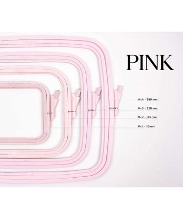 Nurge Pink Plastic Square Embroidery Hoop - Medium | Cross Stitch & Punch Needle - Buy Online on GoSupps.com