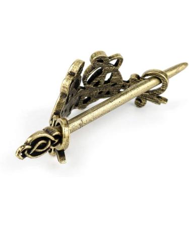 Lurrose Knot Hair Pins Vintage Irish Hair Slide Pin Hairpins Viking Hair Accessory with Stick for Girls Woman (Bronze) - Buy Online on GoSupps.com
