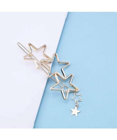Aneneiceera Hollow Out Star Hair Clip Gold Hair Clip Tassel Hairpin Headdress Decorative Hair Pins Headpiece Bridal Hair Accessories for Women and Girls (Gold) Gold Silver - Buy Online on GoSupps.com