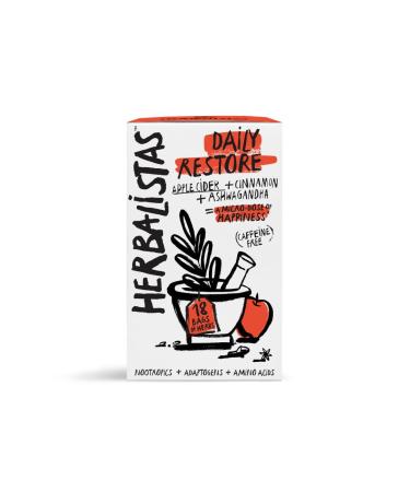 Herbalistas Daily Restore | Apple Cider Cinnamon & Ashwagandha Herbal Tea | 18 Tea Bags - 40g | Rebalancing Herbal Infusion Daily Restore 1 - Buy Online on GoSupps.com