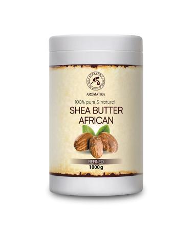 AROMATIKA Shea Butter Refined 35.3 Oz (1000g) - 100% Pure Shea Butter for Body Care - Hair - Face - Body Butter - Butyrospermum Parkii - Buy Online on GoSupps.com