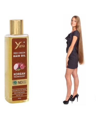 Red Onion Hair Oil With Black Seeds Aloe Oil Vit-E Bhringraj Oil Amla Oil Brahmi Oil By Korean Technology