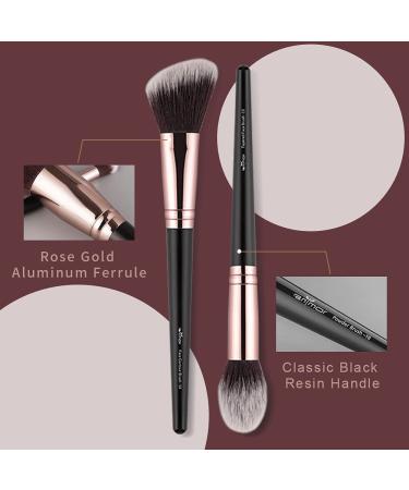 Anmor Premium Contour & Highlighter Brush Set - 2PCs Blush Bronzer Face Makeup Kit - Buy Online on GoSupps.com