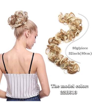Hair Bun 80cm Women's Synthetic Bun Messy Bun with Elastic Band Hair Bun Curl Wig Ponytail Extension Hair Extensions Wig Hair Extension Hair Piece (Color : 12T24) - Buy Online on GoSupps.com