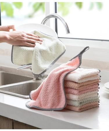 Classic kitchen cleaning cloth kitchen super absorbent dish towel super absorbent non-stick thick towel non-stick kitchen dish cloth towel household cleaning cloth Green - Buy Online on GoSupps.com