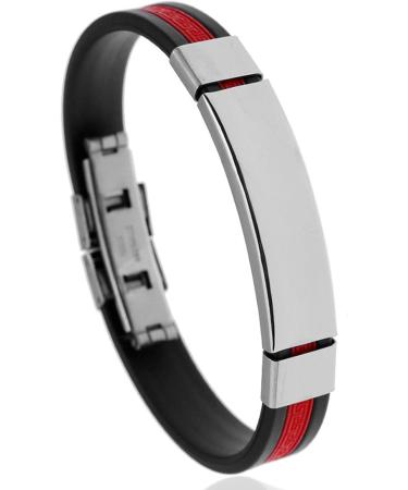 Lympunclog Magnet Hard Band - Personalized Unisex Magnetic Bracelets for Men & Women | Stylish Outdoor Jewelry for Travel Camping Hiking - Red - Buy Online on GoSupps.com