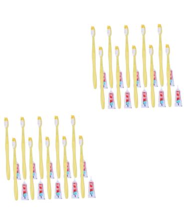 20 Pcs Toothbrush Travel Toiletries Built-in 1 piece (1 pack) As Pictured x 2pcs