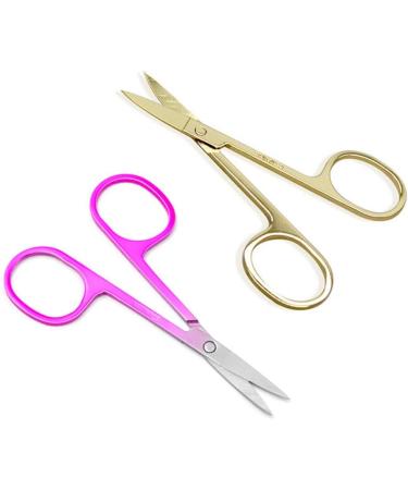 3-Piece Scissors Set: Eyebrow Trimmers Ear Hair Shears & Beard Grooming Clippers - Beauty & Manicure Tools for Flawless Grooming - Buy Online on GoSupps.com
