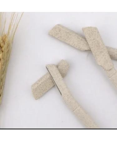 Eco-Friendly Dermaplaning Razor - Biodegradable Wheat Straw Handle Stainless Steel Blade & Micro-Guard for Sustainable Skin Exfoliation - Buy Online on GoSupps.com