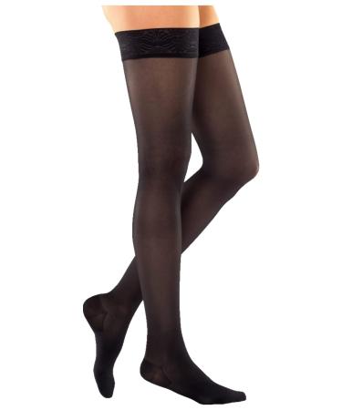 medi MJ-1 Metropole compression thigh highs | Size S | Color: Jet Black | L2 Long | Women's S Jet Black
