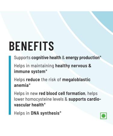 Kavir Vitamin B12 Veg 14mcg Methylcobalamin (98%) with 300mcg Methyltetrahydrofolate (5-MTHF) Brain Cells & Nerve Tissue Support 60 Servings 60 Vegan Capsules - Buy Online on GoSupps.com