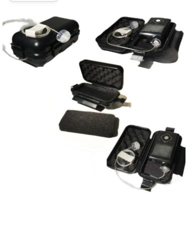 Waterproof protection case for insulinpumps. Can be used by most brands. Small Black GP001