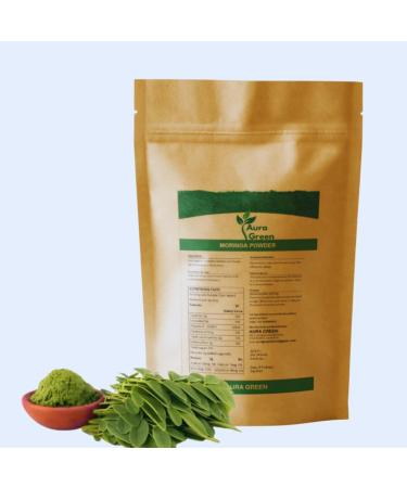 Aura Green Moringa Powder Organic 3.5oz | Non-GMO Superfood High Protein Boost Energy & Immunity Pure USDA Certified Moringa Leaf Powder - Buy Online on GoSupps.com