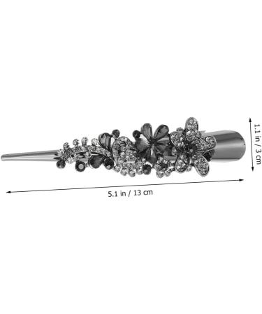 Beaupretty French Hair 1Pc Retro Large Rhinestone Metal Horn Clip Headdress Clip Clip Hair Accessories hair accessory for girls women's hair clips hair clips for alligator Bridal Hair Clip - Buy Online on GoSupps.com
