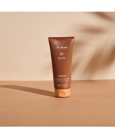 M. Asam Sun Shower & Scrub 200ml - 2-in-1 Vegan Shower Gel & Body Peeling for Smooth Even Skin Before Sunbathing - Buy Online on GoSupps.com