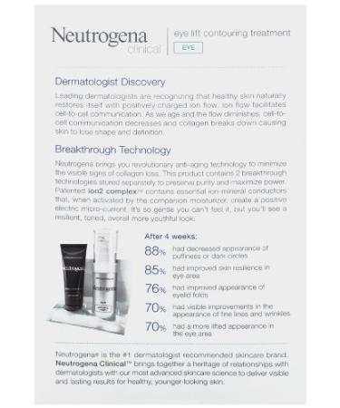 Neutrogena Clinical Eye Lift Contouring Treatment 0.34 oz | Anti-Aging Eye Cream - Buy Online on GoSupps.com