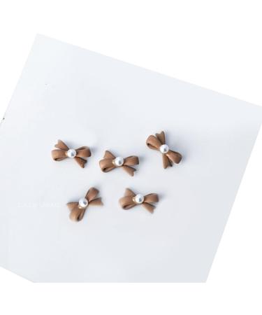 5Pcs Metal Nail Art Studs 3D Nail Art Metal Nail Art Jewelry Decorations Pearls Bows Nail Decoration Accessories Nail Rivets Gems Black - Buy Online on GoSupps.com