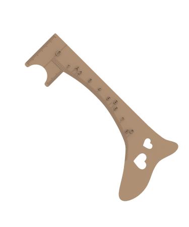 Huyath Eyebrow Ruler Women Eyebrow Template for Eye Liner - Eyebrow Shaping Ruler Eye Makeup Aid Brow Measuring Tool for Beginners Eye Liner Eyelash Eyebrow Khaki