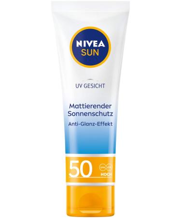 Nivea Sun UV Face Matting SPF 50 - Non-Fatty Sunscreen Lightweight Sun Milk (3 Pack - 50ml) | International Shipping Available - Buy Online on GoSupps.com