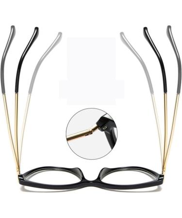 Buli Cat Eye Reading Glasses for Women - Clear Oversized Prescription Glasses (+2.00) with Spring Hinge - Stylish Schildpatt Reading Aids - Buy Online on GoSupps.com