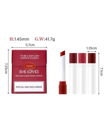 Buy Long Lasting Matte Lipstick Set - 4 Shades of Red Waterproof & Moisturizing Velvet Lipsticks for Women - Buy Online on GoSupps.com