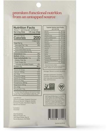 Mikuna Chocho Superfood Protein Plant-Based Protein Powder Travel Packs - Vegan Gluten Free 3g Net Carbs or Less and Bioavailable Non-Isolate (8 Servings Vanilla) Vanilla 0.76 Pound (8 Servings) - Buy Online on GoSupps.com