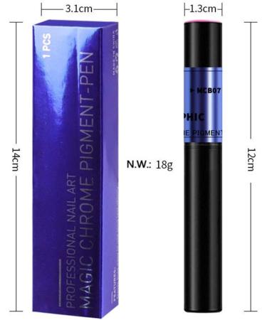 Chrome Nail Powder Pen - Mirror Effect Glitter Nail Art & Eyeshadow Pen (MCB-16) - Buy Online on GoSupps.com