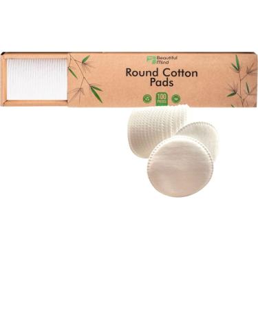Cotton Rounds Makeup Remover Pads 100% Pure Cotton Lint Free Eco-Friendly & Hypoalergenic Use as Makeup Applicator Nail Polish Remover or Baby Care Pad Kraft Box