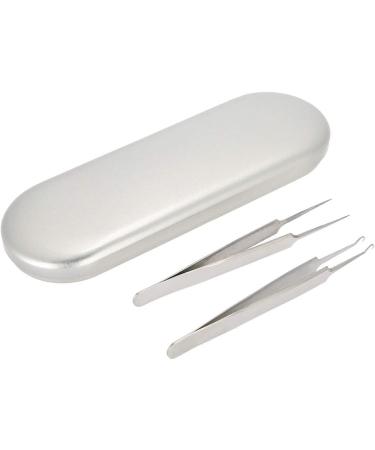 Anggrek Eyelash Tweezers & Organizing Case - Premium Makeup Tool for Lash Extensions (Silver) - Buy Online on GoSupps.com