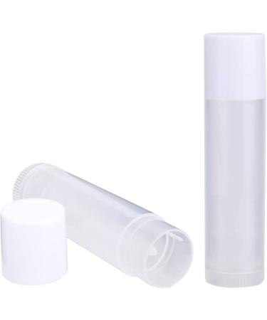 Bekith 100 Pack 5.5ml Clear Empty Lip Balm Tubes with White Caps - Bulk Refillable Containers - Buy Online on GoSupps.com