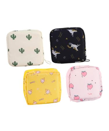 4 pieces of storage bags for women's bands Storage bag menstrual bag women tank support case for women's bandages mini-m nzbeitschen Girls container cosmetics oxford fabric